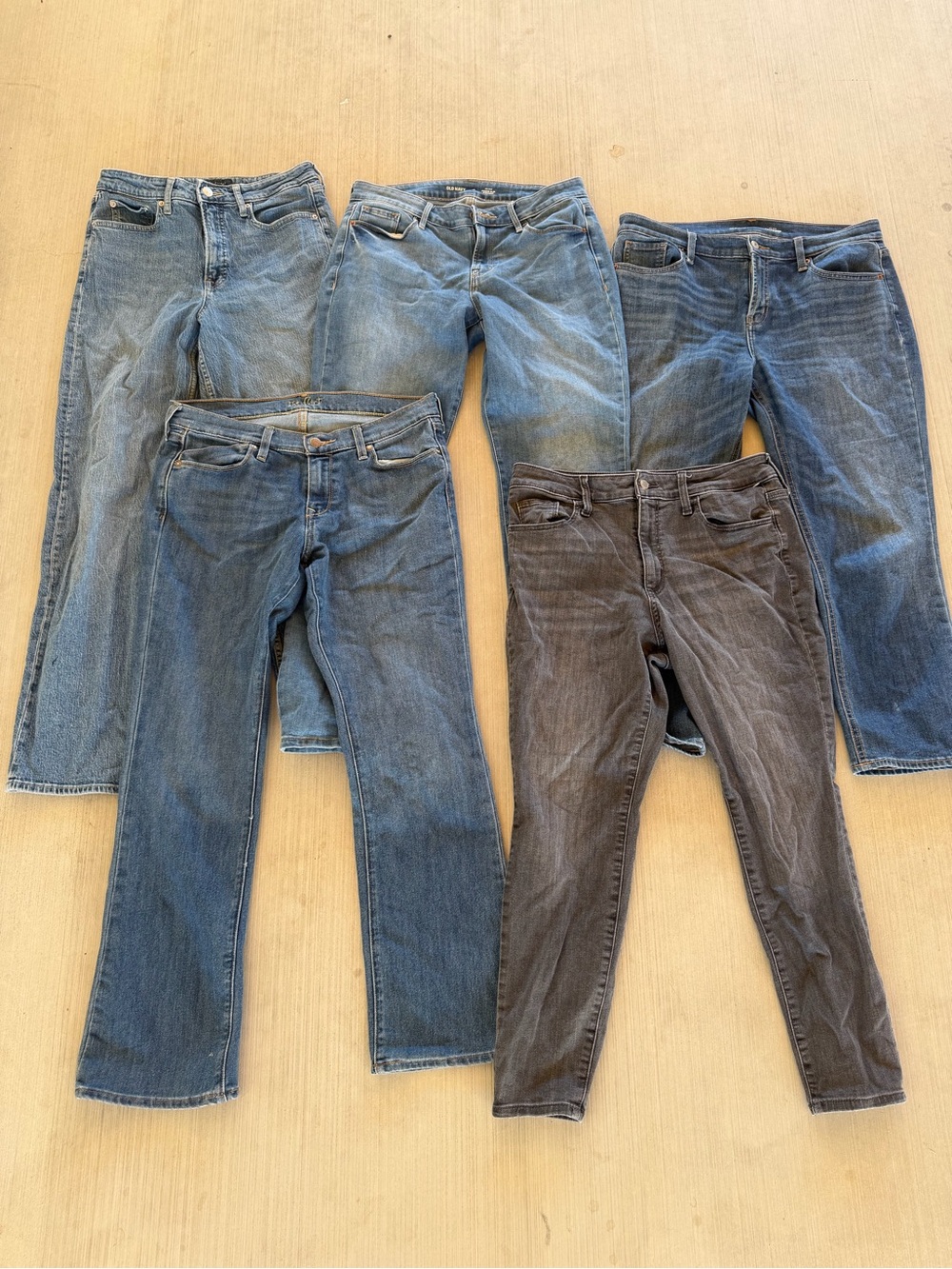 5 Pc Women’s Size 10 Jeans Denim Reseller Bundle Mixed Brands Wholesale Clothing